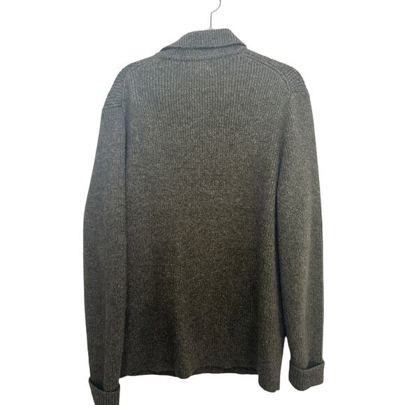 Vintage Land's End Brown chunky grandpa Knit sweater Cardigan Size L - Picture 8 of 10